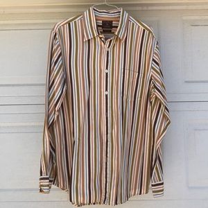 Lucky Brand Dungarees XXL Button Up Dress Shirt